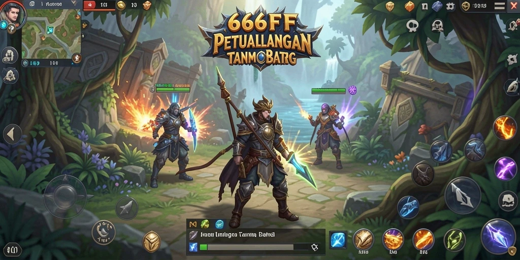 Tampilan menakjubkan dari pertarungan dalam game MMORPG 666FF.