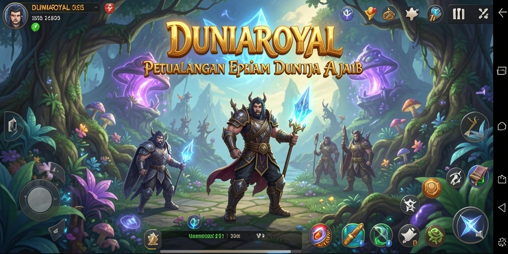 Tampilan gameplay seru di DUNIAROYAL dengan pertarungan epik.