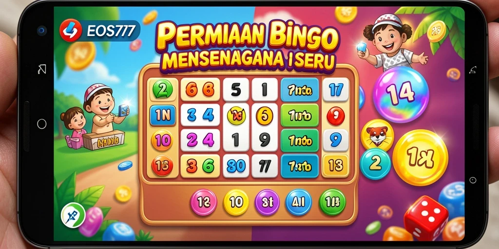 Tampilan gameplay menarik dari EOS77 dengan suasana Bingo yang seru.