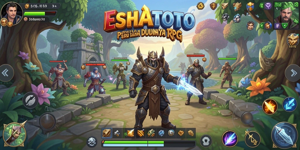 Screenshot gameplay ESHATOTO menampilkan pertarungan seru dan karakter yang bertenaga.