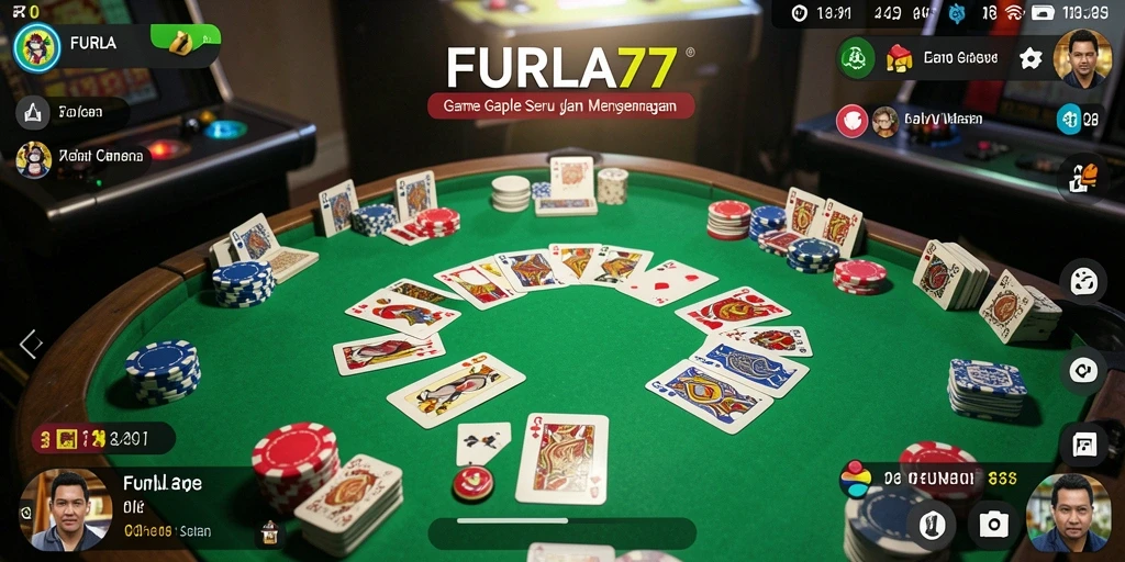 Tampilan gameplay seru FURLA77 dalam permainan Gaple.