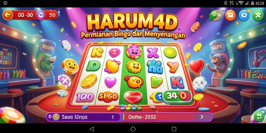 Tampilan gameplay seru dalam HARUM4D yang penuh warna.