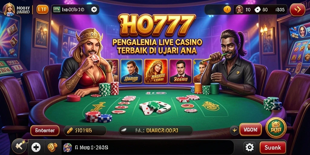 Tampilan mendebarkan saat bermain Live Casino di HO777.
