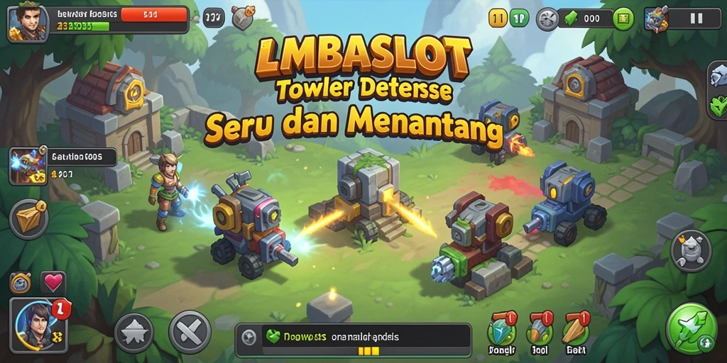 Tampilan gameplay LMBASLOT yang menarik dalam genre Tower Defense.