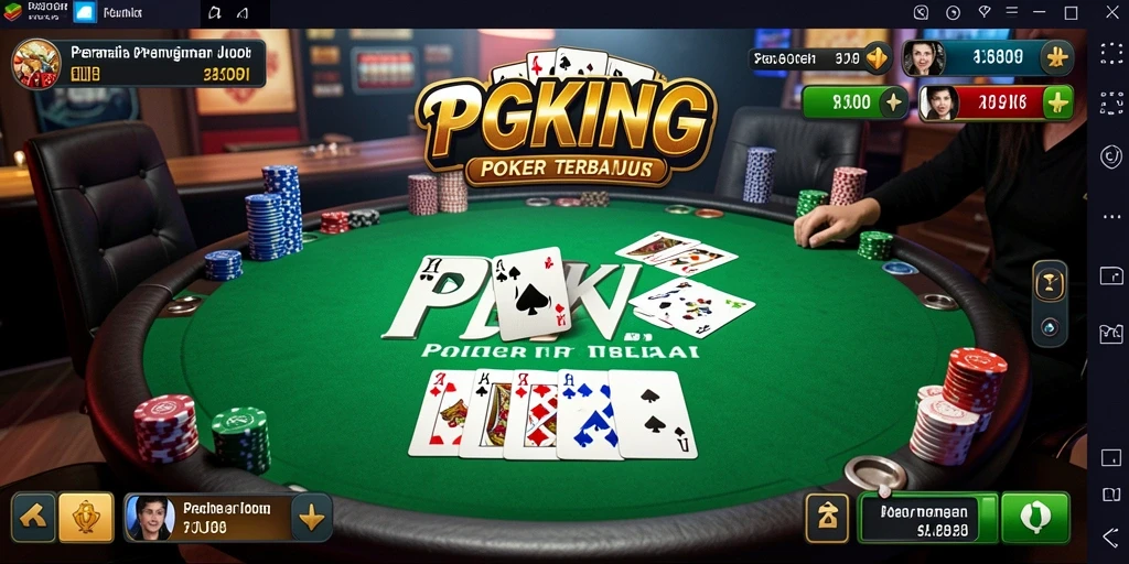 Screenshot gameplay PGKING menampilkan suasana bermain Poker yang seru.
