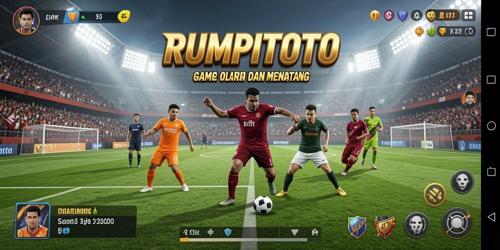 Tampilan gameplay RUMPITOTO saat bermain olahraga dengan teman-teman.