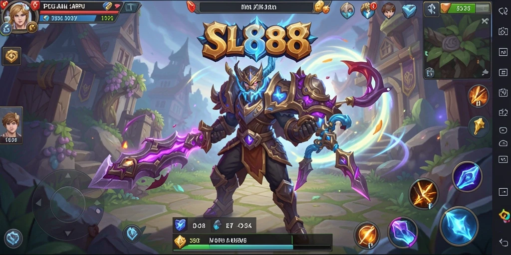 Tampilan gameplay ARPG yang epik dan menegangkan di SL888.