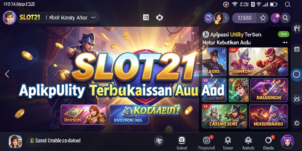 Tampilan antarmuka SLOT21 yang menarik dan fungsional.