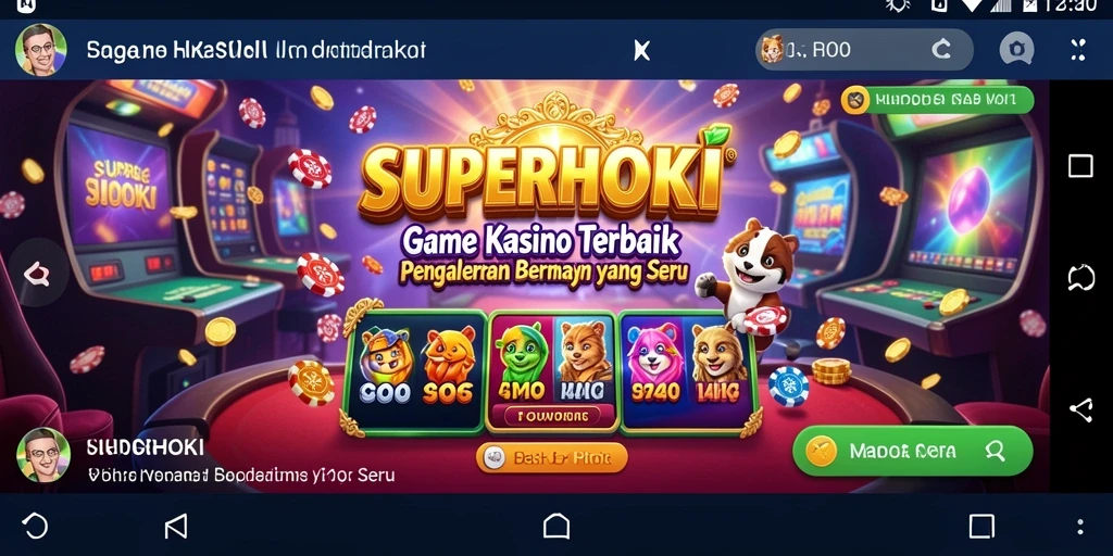 Screenshot gameplay SUPERHOKI menampilkan keseruan bermain Kasino.