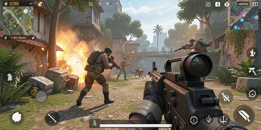 Tampilan aksi seru dalam game TPS V21.